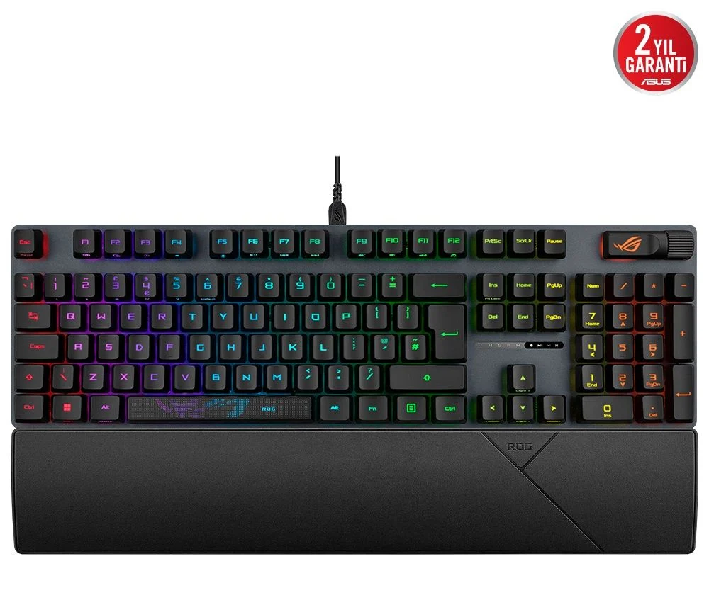 Asus ROG STRIX SCOPE II RX RED/PBT/UK ENG Aura Sync RGB Mekanik Kablolu Oyuncu Klavyesi