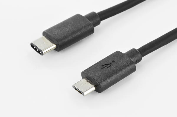 Digitus AK-300137-018-S 1.8 Mt USB 3.1 Type C to micro USB B Erkek-Erkek AWG24/28 2xzırhlı USB Kablo