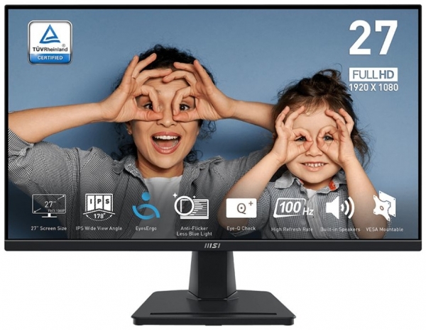 Msi PRO MP275 27 inch 1920x1080 1ms 100Hz Multimedia HDMI DP Flat Anti Glare Full HD Monitör