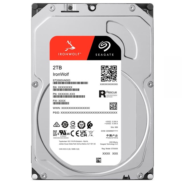 Seagate ST2000VN003 2 TB 5400Rpm 64MB SATA3 3.5 inhc Ironwolf Nas Harddisk