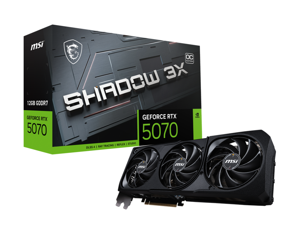 Msi RTX 5070 12G SHADOW 3X OC 12 GB GeForce RTX 5070 Shadow 3X OC 192Bit NVIDIA Ekran Kartı