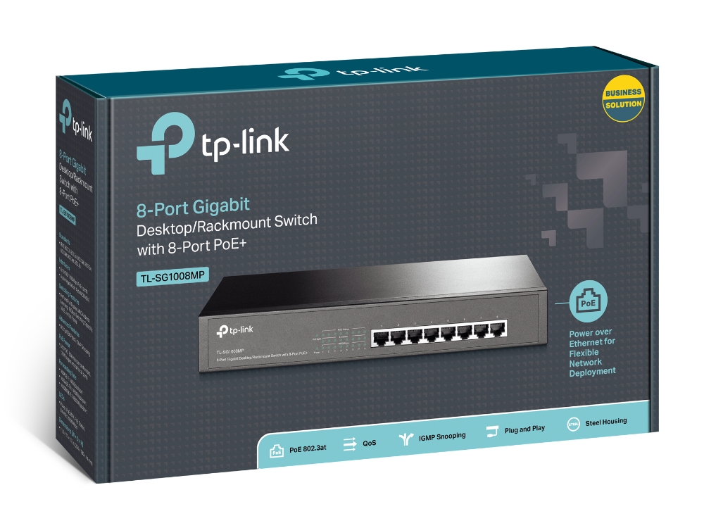 Tp-Link TL-SG1008MP 8 Port Gigabit 8 Port PoE + RackMount/Desktop Switch