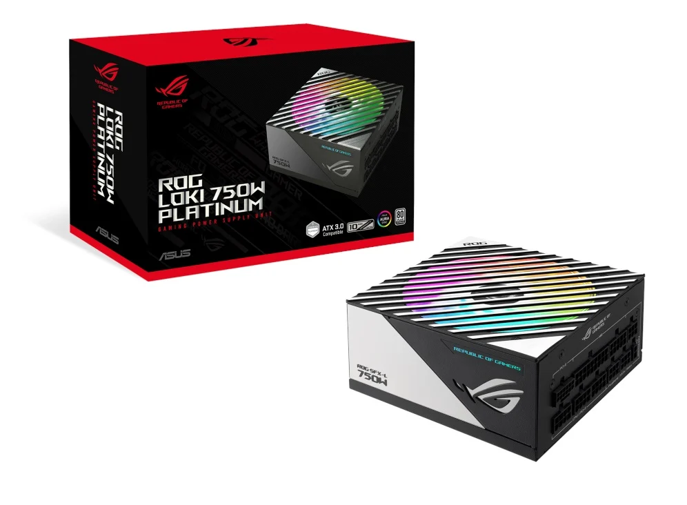 Asus ROG LOKI SFX-L 750W Ful Modüler 12cm ARGB Fan PCIe 5.0 Güç Kaynağı