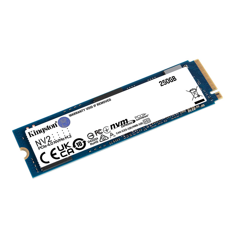 Kingston SNV2S/250G GB 3000-1300 Mb/s 22x80 NV2 PCIe 4.0x4 M2 NVMe SSD Harddisk