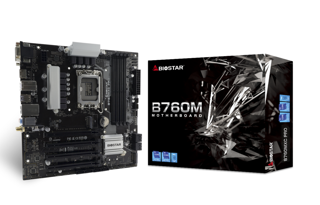 Biostar B760MXC PRO Sc-1700 DDR5 6000Mhz 2xM2 Wi-Fi mATX INTEL Anakart