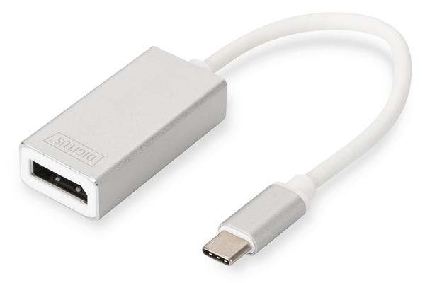 Digitus DA-70844 USB 3.0 Type C to DISPLAY PORT 4K Ultra HD 2160p Alüminyum USB Grafik Adaptör