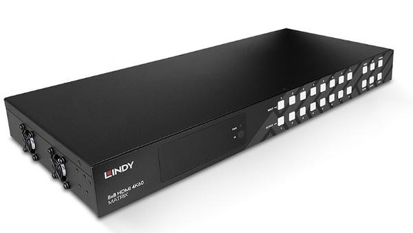 Lindy LIN-38334 8 Port Giriş 8 Port Çıkışlı HDMI 4K 60Hz HDMI Matrix Görüntü Çoklayıcı
