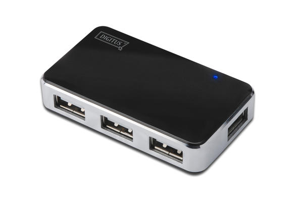 Digitus DA-70220 USB 2.0 to 4 Port USB 2.0 1 Port mini USB Tip B Güç Adaptörlü USB 2.0 Çoklayıcı Hub