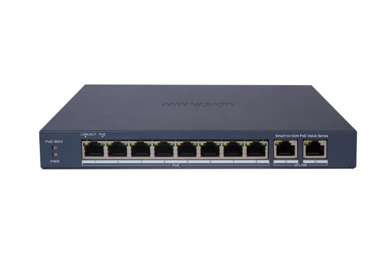Hikvision DS-3E1310P-EI/M 8 Port 10/100Mbps 2 Port Uplink 60W PoE Switch