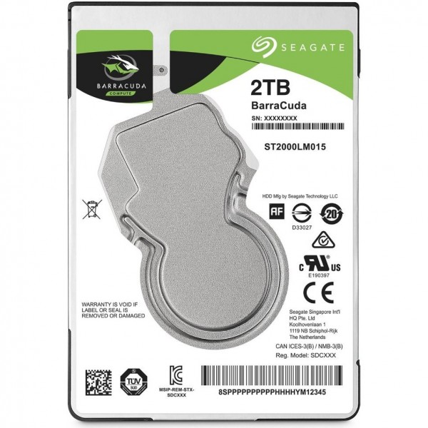Seagate ST2000LM015 2 TB 5400Rpm 128Mb Barracuda 2.5 inch Notebook Harddisk