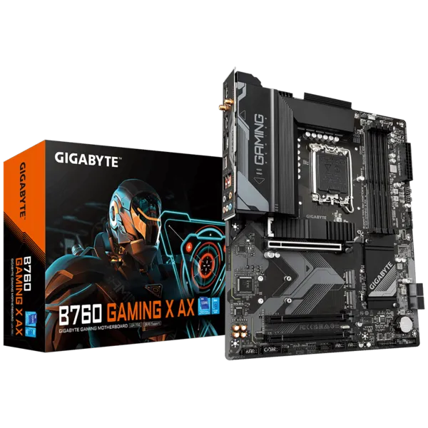 Gigabyte B760 GAMING X AX Sc-1700 B760 DDR5 7600Mhz 2xM2 2.5Gbe Wi-Fi 6E ATX INTEL Anakart