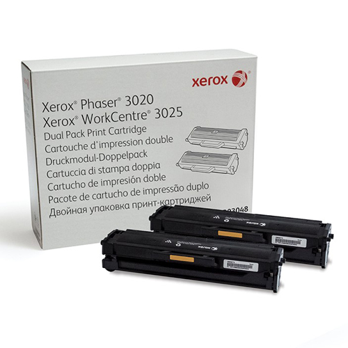 Xerox 106R03048 Phaser 3020-3025 1.500 Sayfalık 2 Li Paket Siyah Orijinal Laser Toner