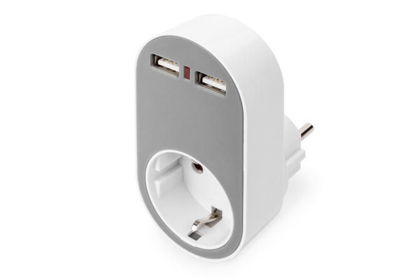 Digitus DA-70617 Universal USB Plug-in 2xUSB A Soketli Priz