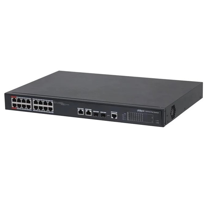 Dahua PFS4218-16ET-240 16 Port 10/100Mbps PoE 2 Port uplink 2 Port SFP 240W PoE Switch