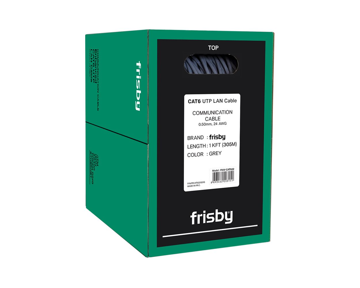 Frisby FNW-CAT622 305 Mt CAT6 UTP 24AWG Gri Network Kablosu