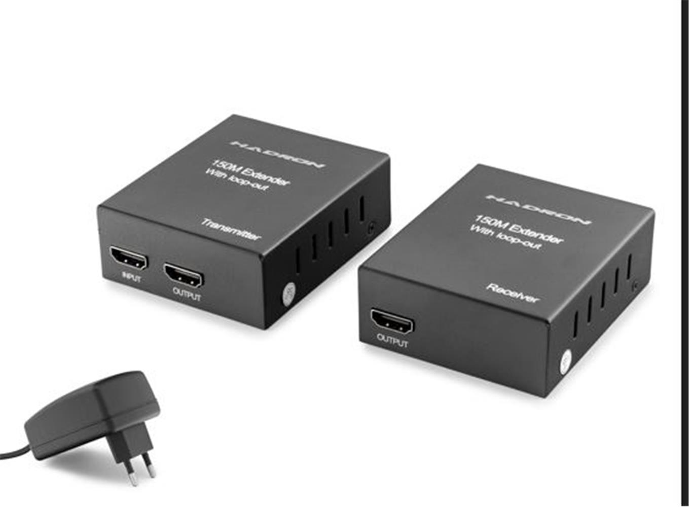 Hadron HDX1369 150 Mt HDMI to HDMI 4K Loop OUT Extender HDMI Mesafe Uzatıcı
