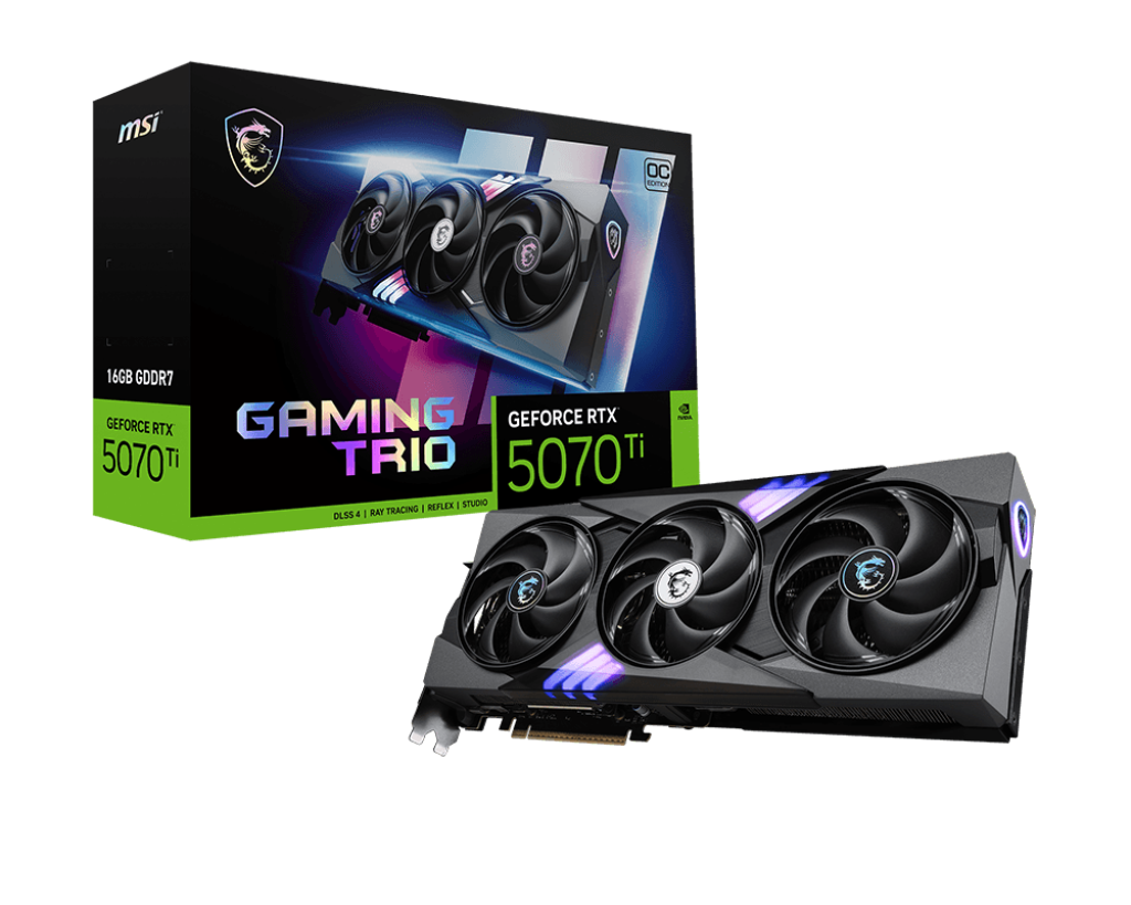 Msi RTX 5070 TI 16G GAMING TRIO OC 16 GB GDDR7 GeForce RTX 5070 Ti Trio OC 256Bit NVIDIA Ekran Kartı