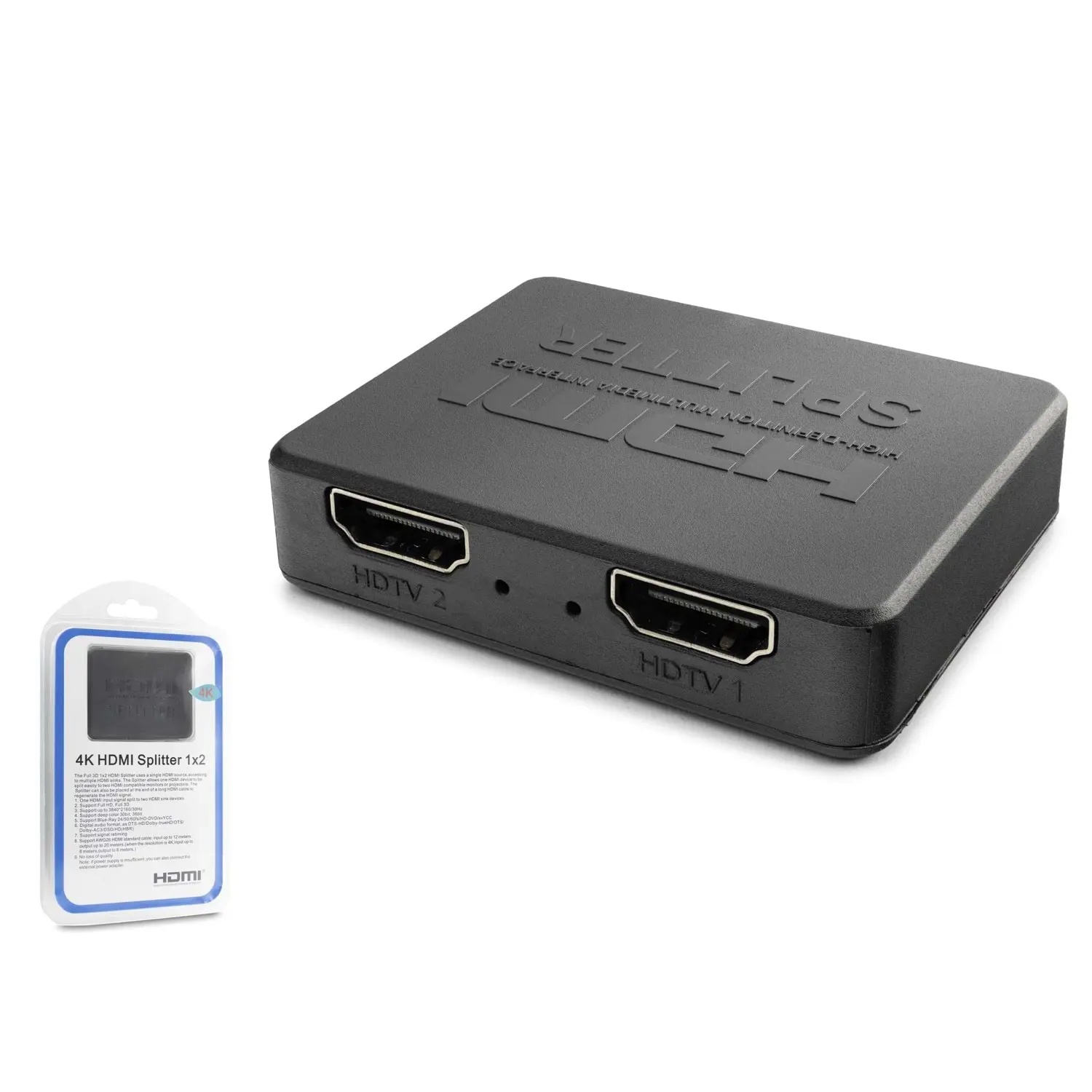 Hadron HDX1371 1 Port Giriş 2 Port Çıkış 4K With Usb Power HDMI Görüntü Çoklayıcı