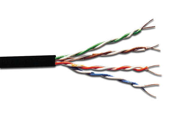 Beek BC-500-UU6-OD 500 Mt CAT6 U/UTP Pe AWG23 Siyah Data Kablosu