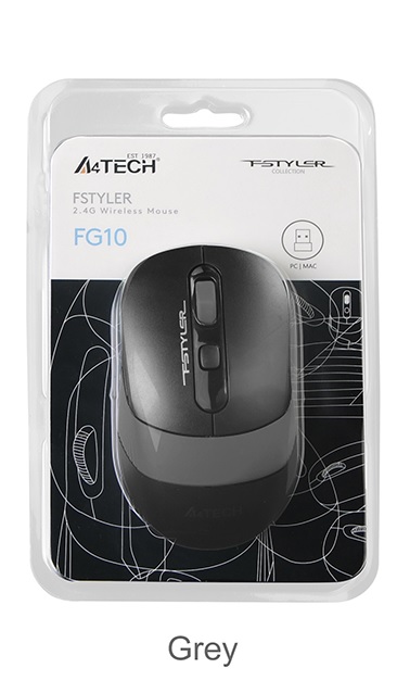 A4 Tech FG10S 2000Dpi 4 Buton 4 Yönlü Sessiz Kablosuz Siyah Mouse