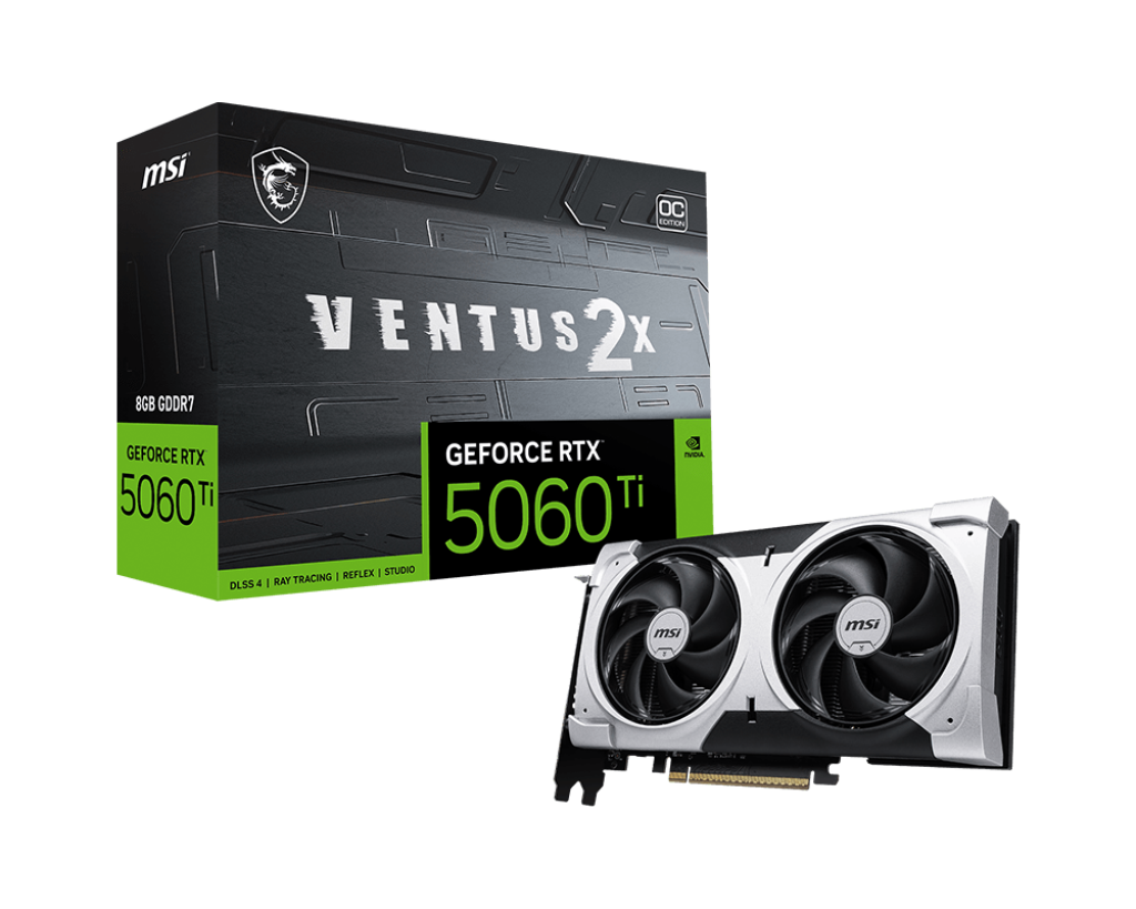 Msi RTX 5060 TI 8G VENTUS 2X OC PLUS 8 GB GeForce RTX 5060 TI Ventus 2X OC 128Bit NVIDIA Ekran Kartı
