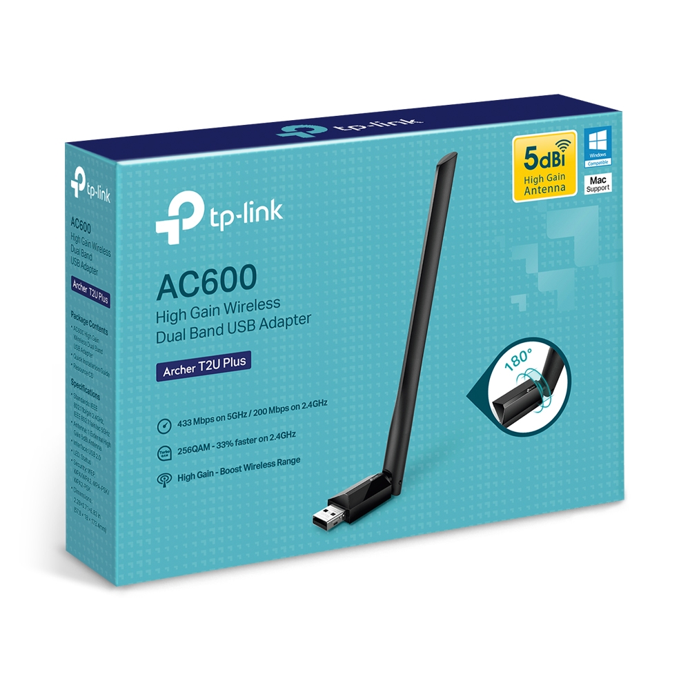 Tp-Link ARCHER T2U PLUS 2.4/5 Ghz 5dBi Yüksek Kazanç Wireless Dual Bant