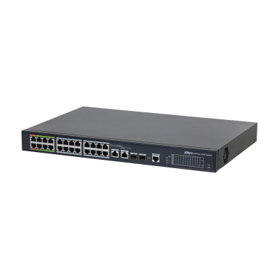 Dahua LR2226-24ET-360-V2 24 Port 10/100Mbps PoE 2 Port SFP Rack Mount PoE Switch
