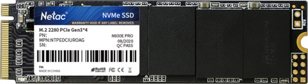 Netac NT01N930E-001T N930 PRO 1 TB 2130-1720Mb/s PCIE NVMe M.2 22x80 SSD Harddisk