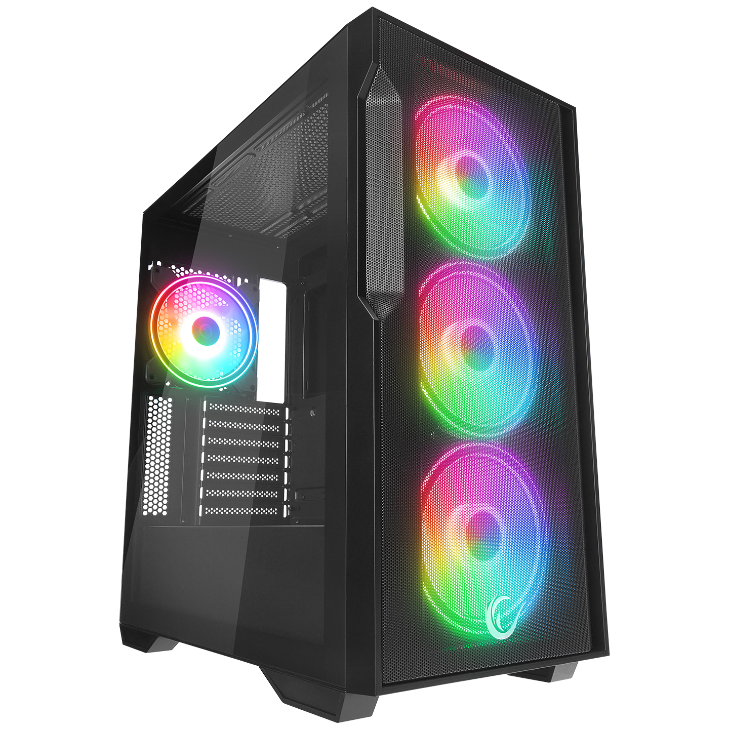 Rampage CRUISER V1 PSU YOK 4x14cm ARGB Fanlı Kumandalı E-ATX Mid Tower ATX Kasa