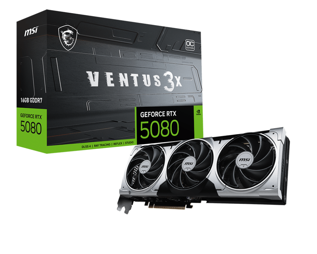 Msi RTX 5080 16G VENTUS 3X OC PLUS 16GB GDDR7 GeForce RTX5080 Ventus 3X OC Plus 256Bit NVIDA Ekran Kartı