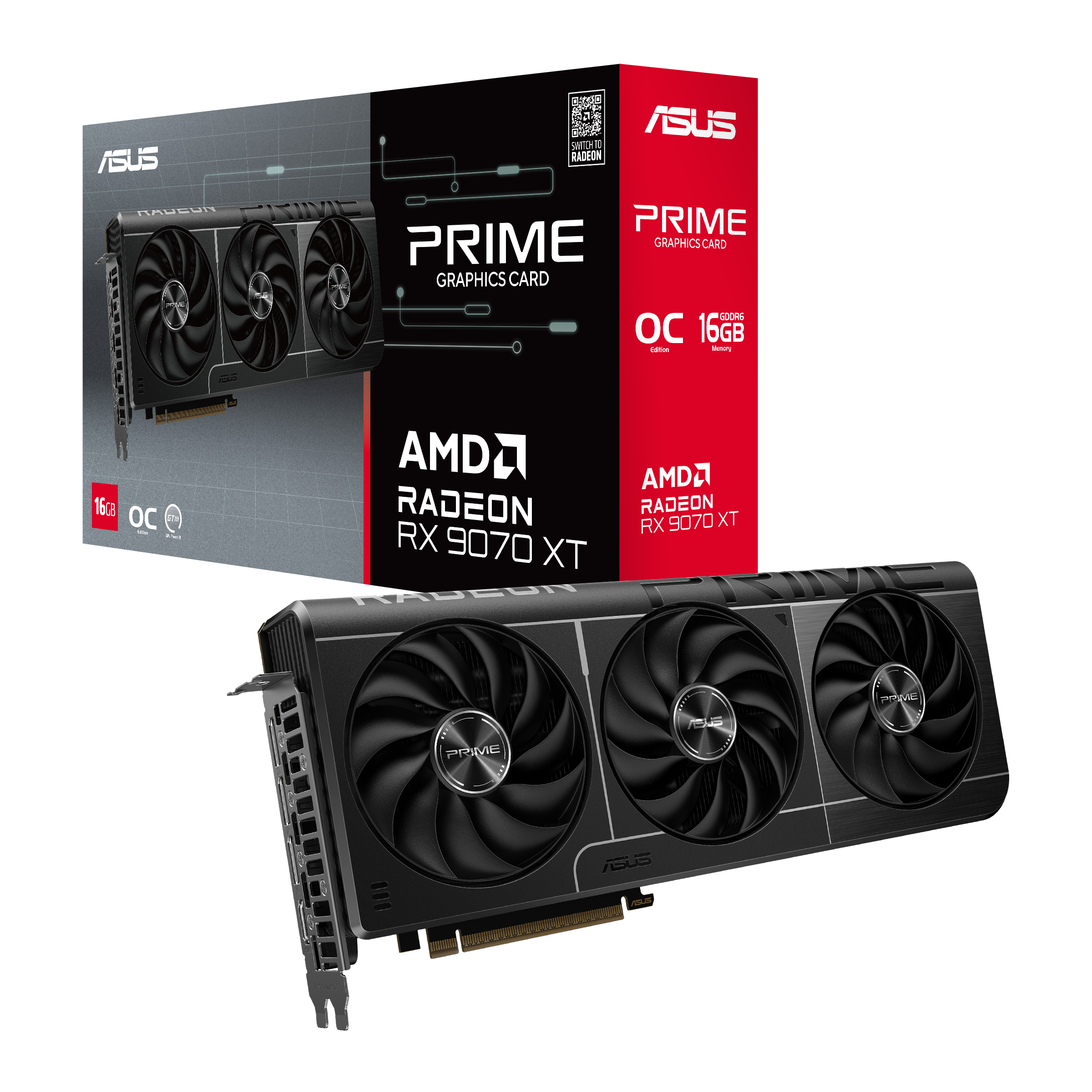 Asus PRIME-RX9070XT-O16G 16 GB GDDR6 Radeon RX 9070 XT OC 256Bit AMD Ekran Kartı
