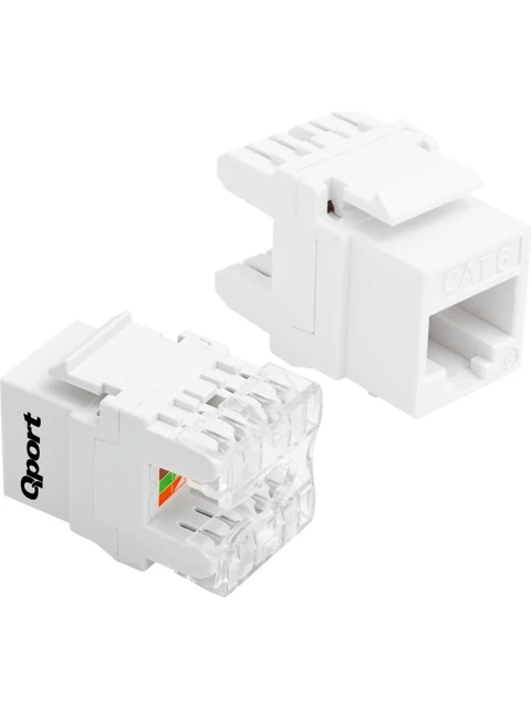 Qport Q-J180K UTP CAT6 180 Derece Beyaz Keystone Jack