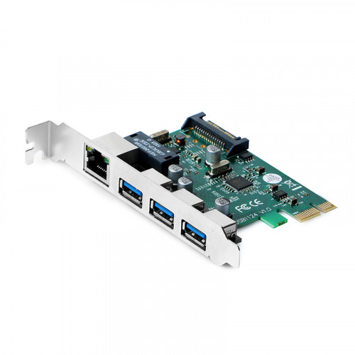 Dark DK-NT-PEGLANU3 3 x USB 3.0 1 Port Gigabit Lan PCIe Ağ USB Çoklayıcı Kartı