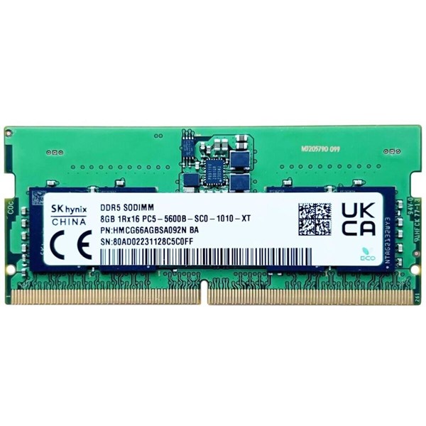 Hynix HMCG66AGBSA092N 8 GB DDR5 5600MHz CL30 Notebook Bellek