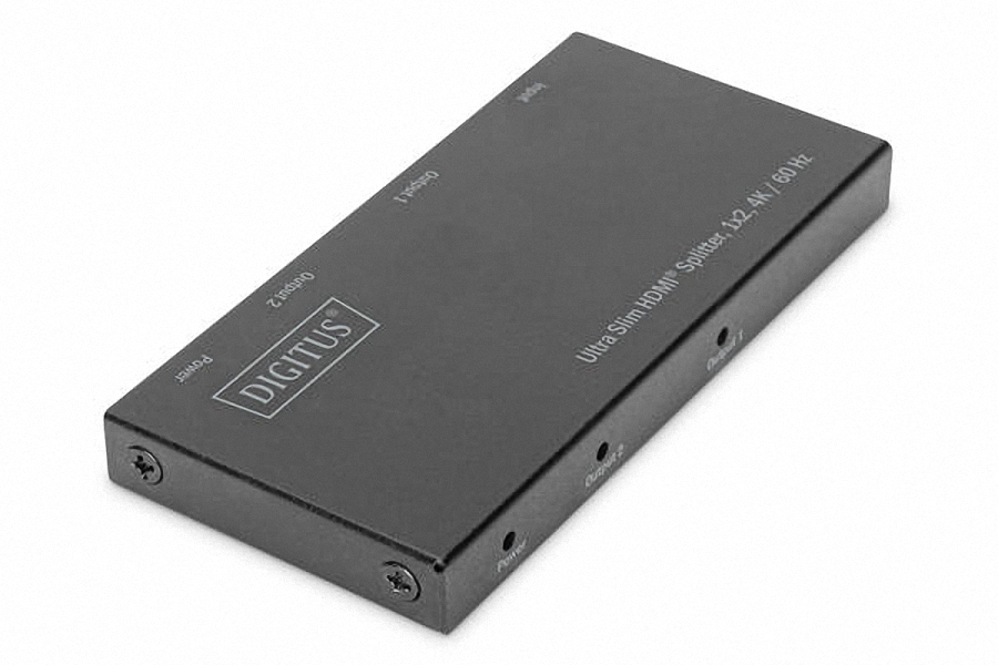 Digitus DS-45322 1 Port Giriş 2 Port Çıkış Ultra Slim 4K micro USB Power HDMI Splitter