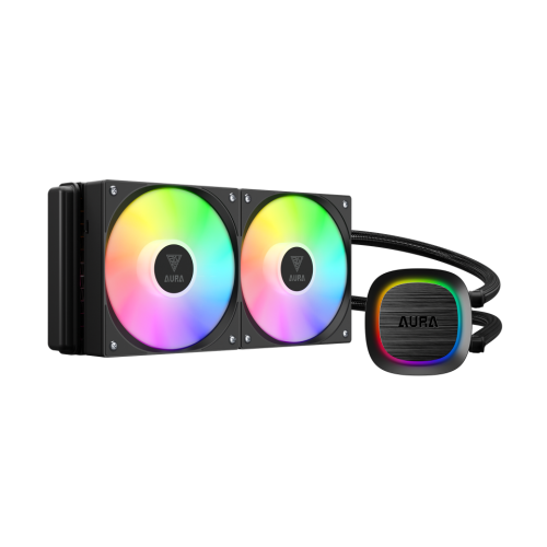 Gamdias AURA GL240 V2 240mm 2x12cm RGB Fanlı AMD-INTEL Siyah Sıvı Soğutmalı İşlemci Fanı