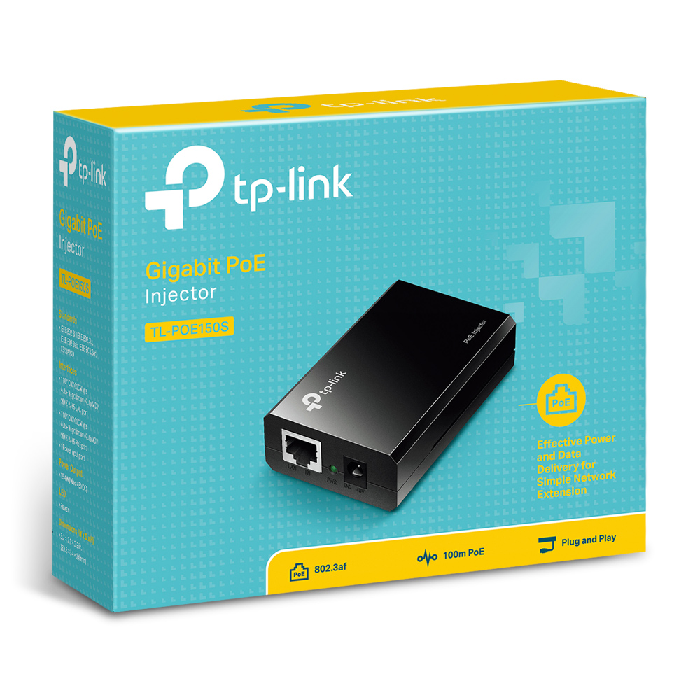 Tp-Link TL-POE150S 10/100/1000Mbps 2xPort RJ45 48W PoE Splitter PoE Adaptör