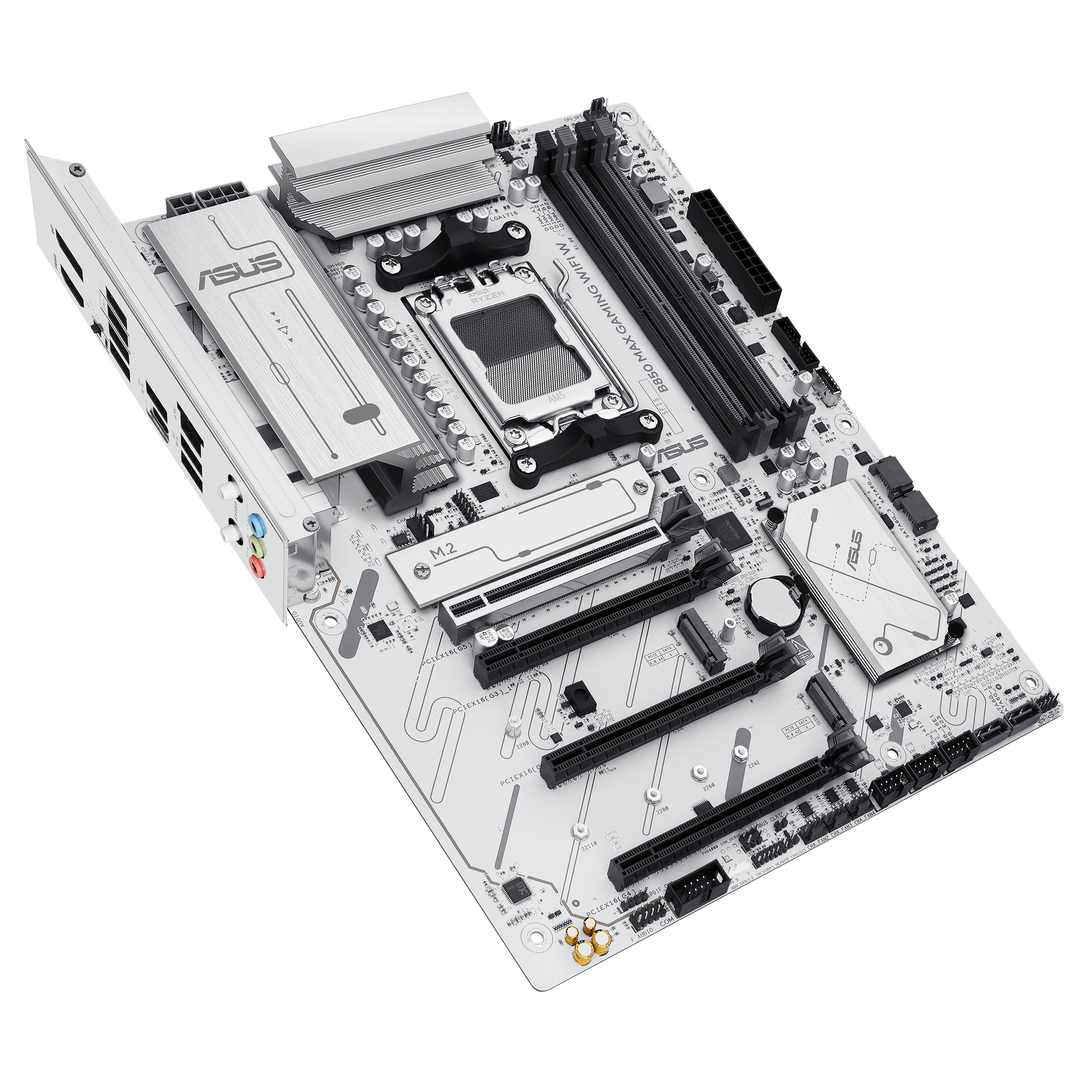 Asus B850 MAX GAMING WIFI W Sc-AM5 DDR5 8000Mhz 3xM2 Wifi 6E 2.5Gbit RGB ATX AMD Anakartlar