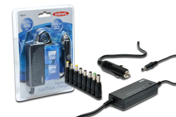 Ednet ED-84272 12 - 24V 40W 8 Farklı Uçlu Notebok İçin Şarj Adaptörü