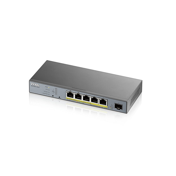 Zyxel GS1350-6HP-EU0101F 6 Port Gigabit PoE 60W Yönetilebilir PoE Switch