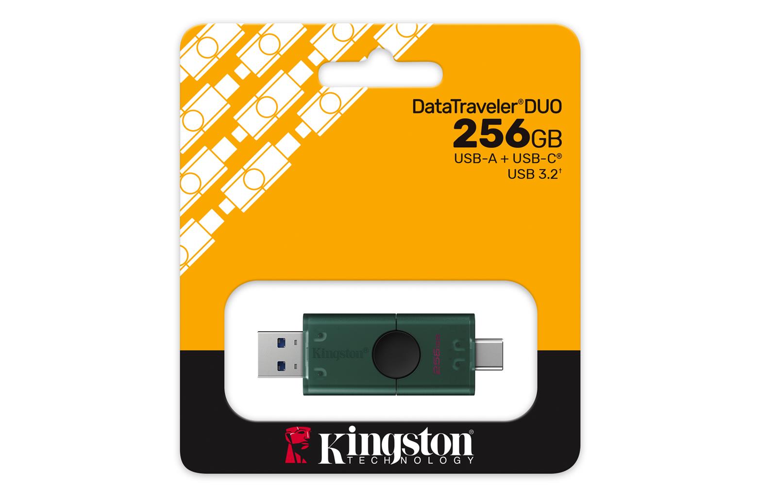 Kingston DTDEG2/256GB 256 GB USB 3.0 USB TypeC Gen1 DataTraveler DuoG2 Ushb Flash Bellek