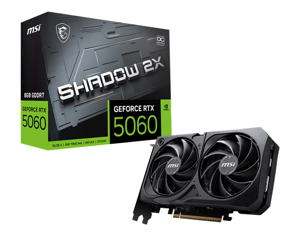 Msi RTX 5060 8G SHADOW 2X OC 8 GB GeForce RTX 5060 Shadow 2X OC 128Bit NVIDIA Ekran Kartı