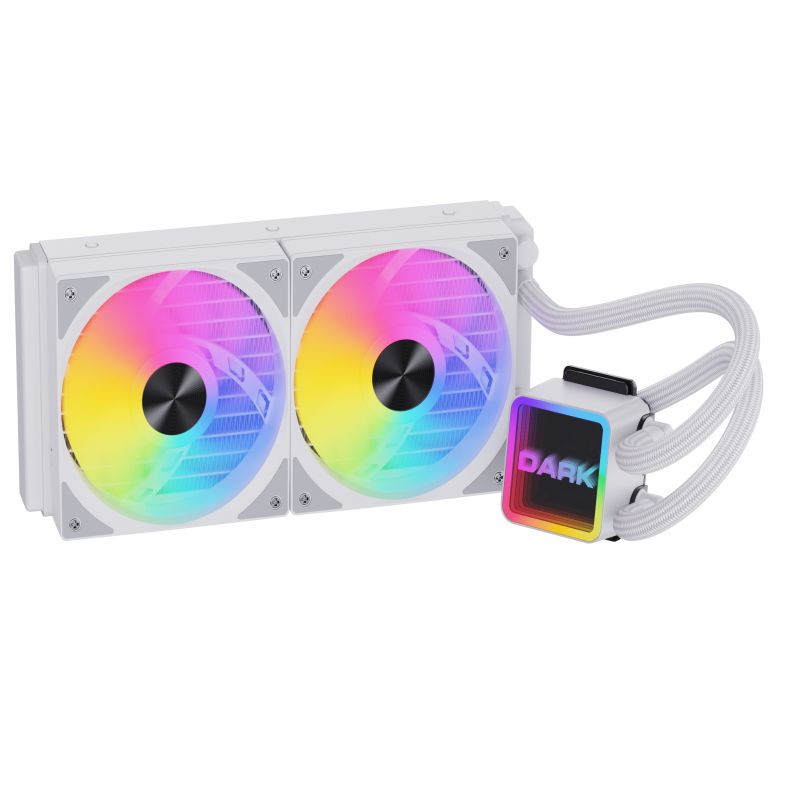 Dark DKCCW247W Freezer W247W 240 2x12cm RGB Fanlı TDP AMD-INTEL Beyaz Sıvı Saoğutma Sistemi