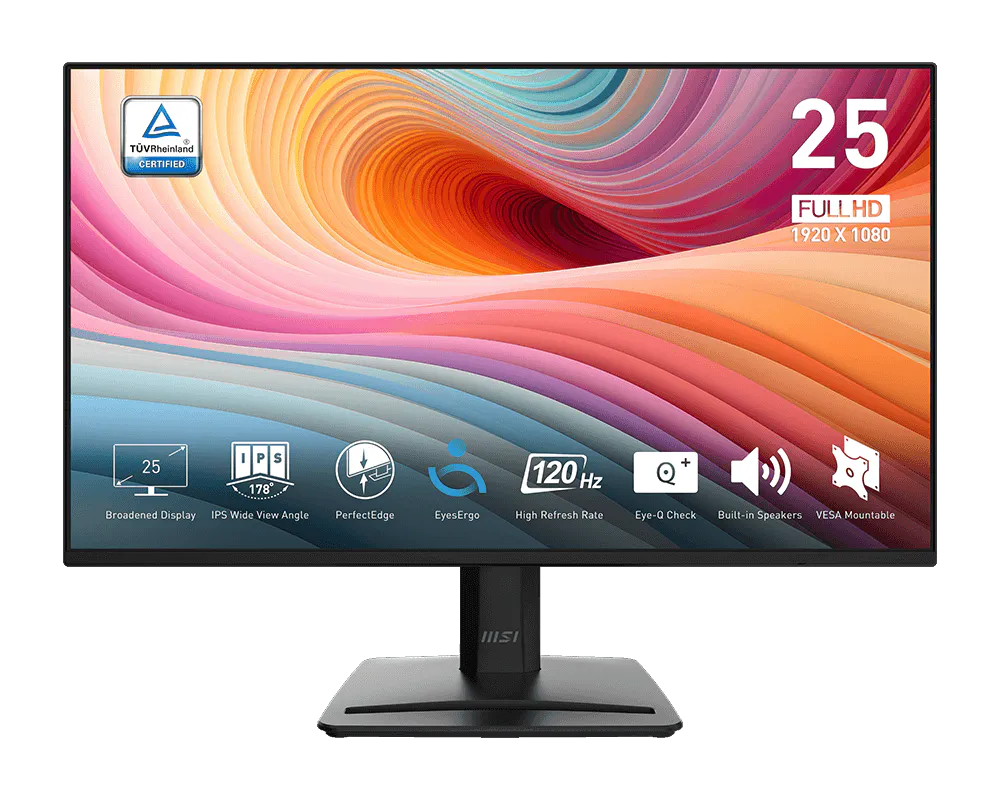 Msi PRO MP252 E2 24.5 inch 1920x1080 1ms 120HZ HDMI DP Adaptive-Sync Monitör