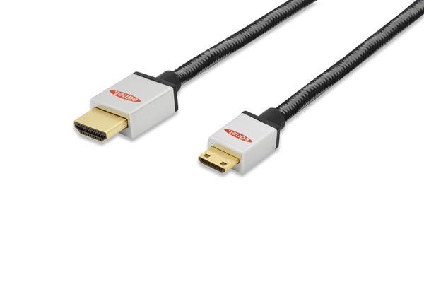 Ednet ED-84488 2 Mt mini HDMI to HDMI Erkek-Erkek Premium High Speed Ethernet Zırhlı Altın Dönüştürücü Kablo