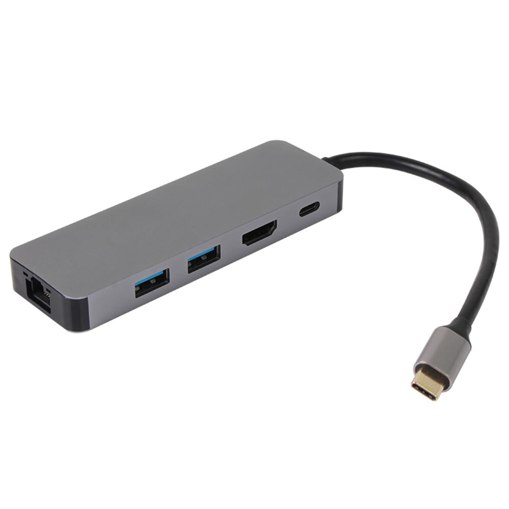 Vcom CU4592 Usb Type C to HDMI 4K 30Hz RJ45 2X USB 3.0 PD 100W Dock Station