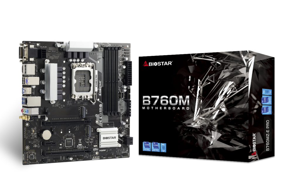 Biostar B760MZ-E PRO Sc-1700 B760 DDR5 6000Mhz 2xM2 2.5Gbit LAN mATX INTEL Anakart