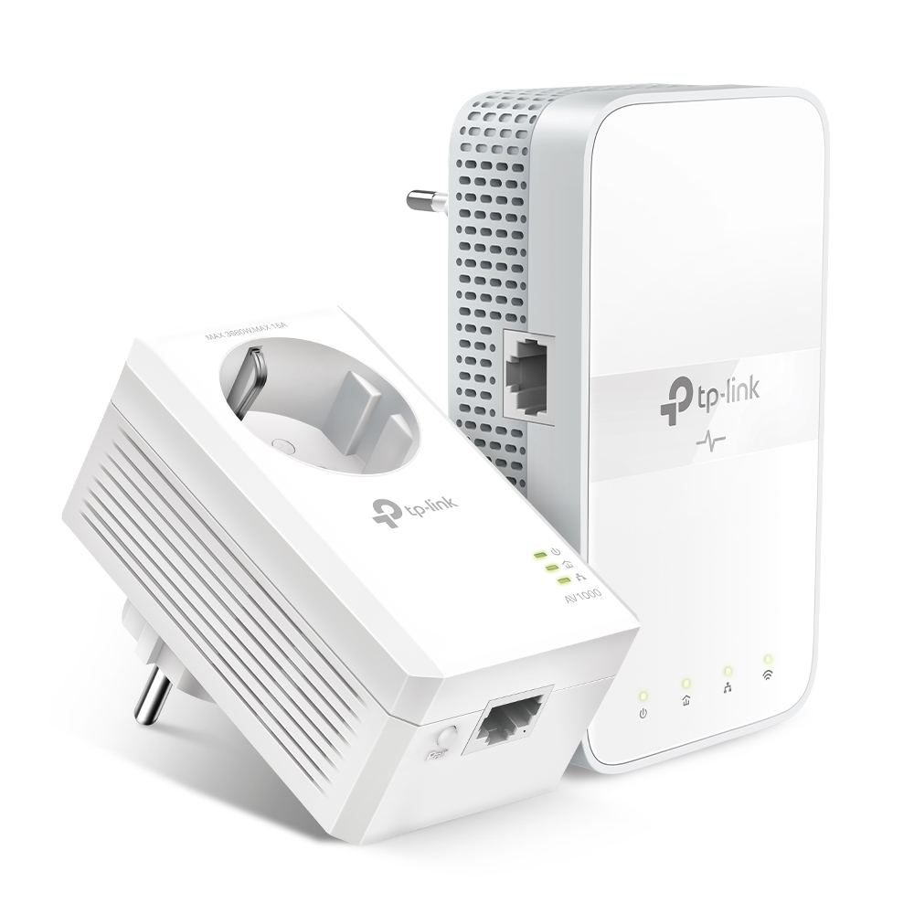 Tp-Link TL-WPA7617 KIT AV1000 1 Port Gigabit LAN Dual Bant  Passthrough Powerline