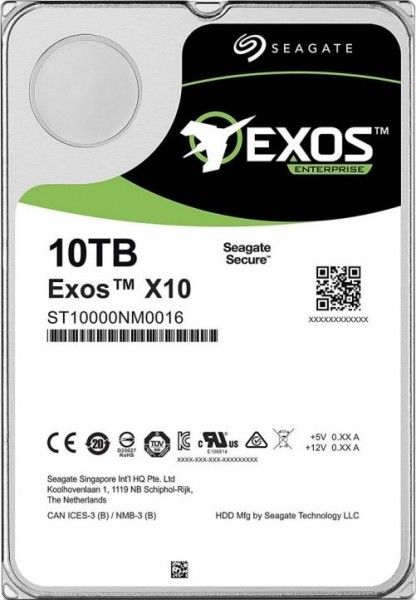 Seagate ST10000NM0016 10 TB EXOS 7200Rpm 256MB SATA3 3.5 inch NAS ve Güvenlik Harddiski