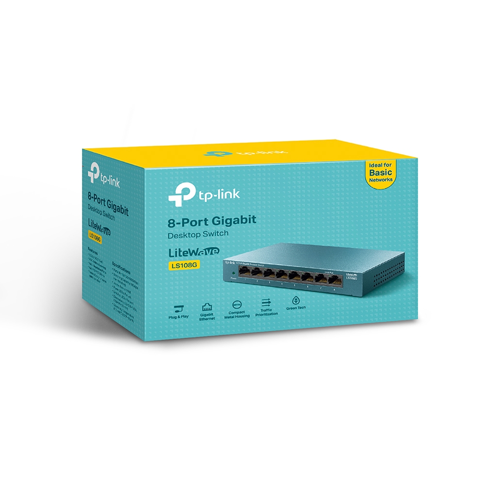 Tp-Link LS108G 8 Port 10/100/1000Mbps Desktop Switch